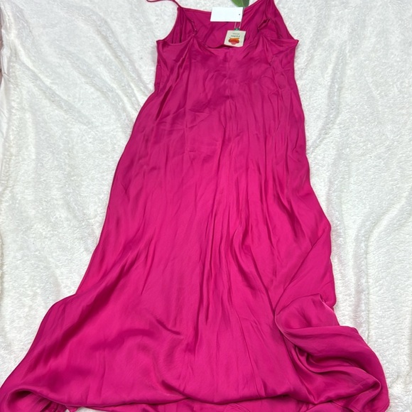 FARM RIO HOT PINK SLIP MIDI DRESS SIZE M - Picture 10 of 14